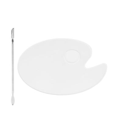 Buy Clear Nail Palette - Acrylic Makeup Mixing Tray & Spatula for Nail Art | International Shipping - Buy Online on GoSupps.com