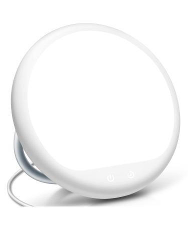Light Therapy Lamp, 10000 Lux UV-Free Therapy Light, Touch Control Sun Lamp with 3 Adjustable Brightness Levels and Timer Setting, Sunlight Lamp with 90°Rotatable Standing Bracket for Home Office Use