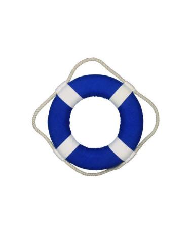 Hampton Nautical Vibrant Blue Lifering with White Bands, 10