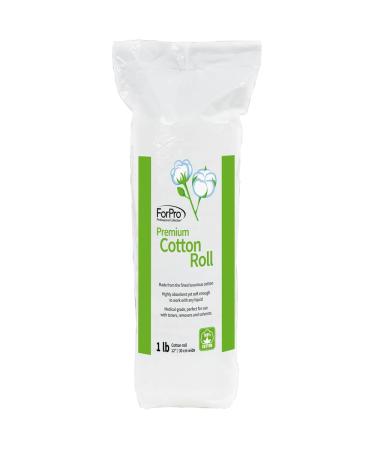 ForPro Premium Cotton Roll - 12" Wide 1 Lb - Ideal for Cosmetic Application & Product Removal - International Shipping Available - Buy Online on GoSupps.com