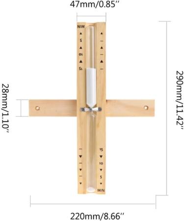 Durratou Wall-Mounted Hourglass - 15 Minute White Timer for Sauna & Relaxation | International Shipping Available - Buy Online on GoSupps.com