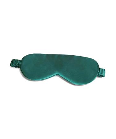 Mulberry Silk Sleep Eye Mask Blindfold with Elastic Strap Headband Soft Eye Cover Eyeshade for Night Sleeping Travel Nap Green