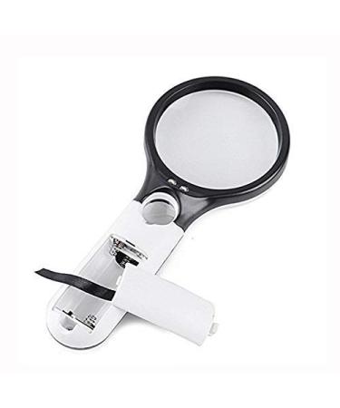 Glass with 3 LED Lights Hand-held 3X 45X Lens high Definition Illumination Magnifier Good Times