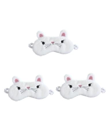 FOMIYES 3pcs Sleeping Mask Eye Mask Sleep Mask Eye Cover Night Eyeshade Night Blindfold White Girl Cover Eyes Facial Mask