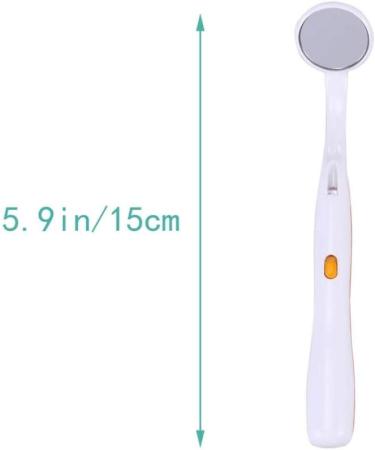 Healifty Dental Mirror with LED Light - Anti-Fog Teeth Mirror for Dentists - 1PC Orange Mouth Tool - Buy Online on GoSupps.com