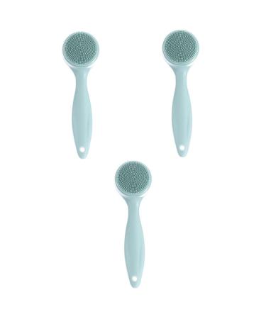 3 Sets Cleansing Brush Pore Scrubber Silicone Facial Silicone Scrubbers Deep Cleaning Brush Pore Cleaning Tool Silicone Face Brush Face Portable Pp Cleaning Pad