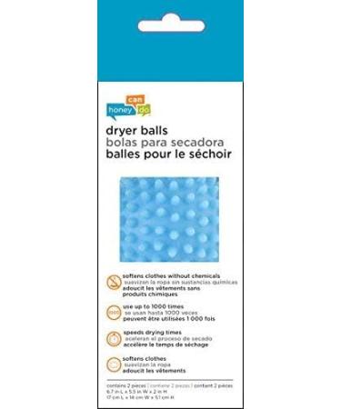 Honey-Can-Do 2-Pack Dryer Balls DRY-01116 Blue - Natural Fabric Softener for Laundry - Buy Online on GoSupps.com