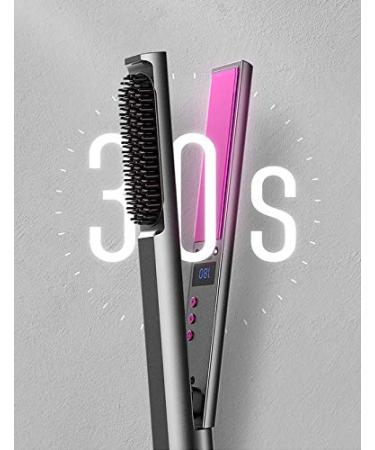 Professional 3 in 1 Hair Straightener & Curler - Adjustable Temperature Flat Iron & Hot Comb for Effortless Styling - Buy Online on GoSupps.com