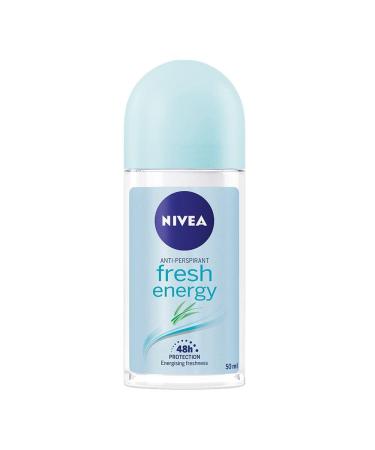 Nivea Deo Roll on 50ml. (Pack of 3) (Energy Fresh) 1.7 Fl Oz (Pack of 3) Fresh - Buy Online on GoSupps.com