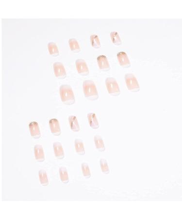 Kamize Square Bling Gradient Pink Fake Nails - 24PCS Full Cover Acrylic False Nails for Women - Buy Online on GoSupps.com