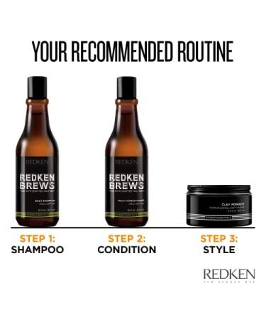Redken Brews Clay Pomade for Men - High Hold - Fine and Medium Hair - 3.4 fl. oz - Buy Online on GoSupps.com