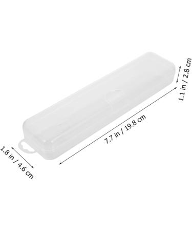 Beavorty Transparent Toothbrush Case - Universal Rectangular Travel Container | Simple Durable & Compact Design for Easy Travel - 19.8x4.6x2.8cm - Buy Online on GoSupps.com