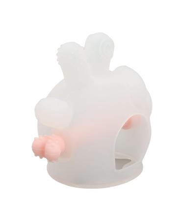 Soothing Food-Safe Silicone Tooth Toys for Babies | BPA-Free Transparent Pink Baby Cubes with Handle - Buy Online on GoSupps.com