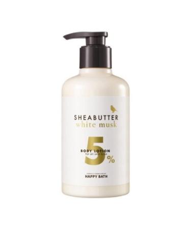 Vta Happy Bath Shea Butter 5% Body Lotion White Musk Flavor 500ml / 16.9 fl oz