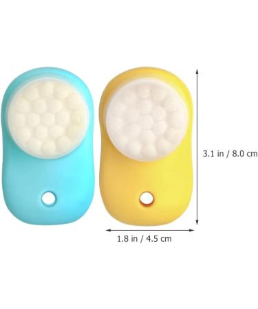 FRCOLOR Facial Cleansing Brush Set - 2pcs Double Sided Pore Cleansing Tools for Deep Clean Portable Face Wash Brushes - Buy Online on GoSupps.com