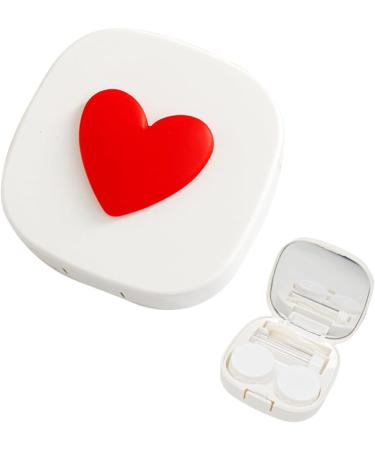 Travel Size Heart Macaron Colored Contact Lens Container & Cleaner Set - Opulent Garden | Perfect for Women & Girls - Buy Online on GoSupps.com