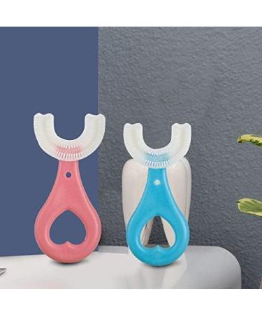 U-Shape Kids Toothbrush - 360 Whole Mouth Dental Care Soft Silicone - Pack of 2 for Ages 2-12 - Buy Online on GoSupps.com