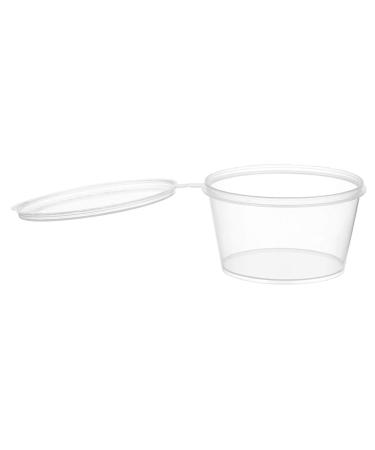 EcoQuality 50 PACK 2 Oz Leak Proof Plastic Condiment Souffle Containers with Attached Lids - Portion Cup with Hinged Lid Perfect For Sauces, Samples, Slime, Jello Shot, Food Storage & More! - Buy Online on GoSupps.com