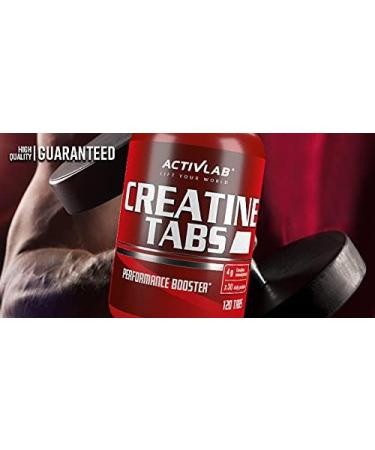 Activlab Creatine Tabs - 4000 mg Creatine Monohydrate | 120 Tablets | Pomegranate Flavor for Bodybuilding & Fitness | 3x Lab Tested - Buy Online on GoSupps.com