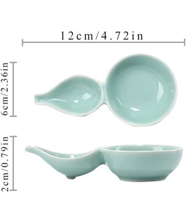 Appetizer Plate Ceramic Gourd Shaped Sauce Dish Sushi Dipping Bowl Appetizer Plates Porcelain Serving Dish Seasoning Dishes Set of 3 Snack Plate Sauce Dipping Saucer Kitchenware - Buy Online on GoSupps.com