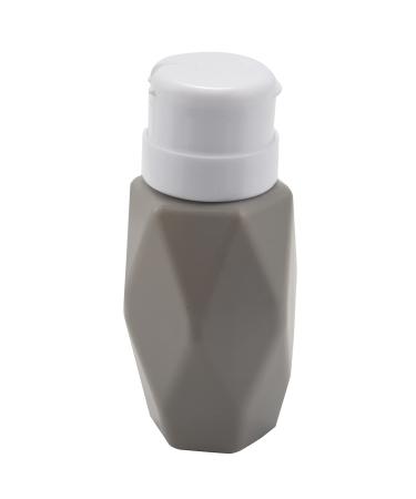 ZDdp Gray Rhombus Nail Art Pump Dispenser Empty 200ML Bottle Acrylic Gel Polish Remover Cleaner Liquid Container Storage Manicure Tool