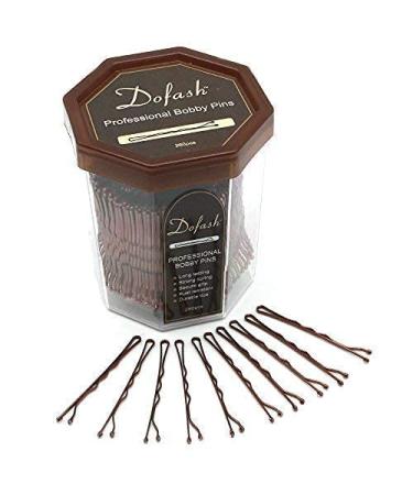 Dofash New Improved 260 PCS 5CM/2in Bobby Pins Work well to Keep Hairstyles in Place Bulk Strong Bobby Pins Brown for Hair Salon (Brown) (Brown)