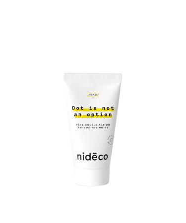 Dot is not an option double action anti-blackhead paste | Exfoliating and cleansing peeling paste | Tightens pores and refines skin | 99% natural | 50 mL | Nidéco