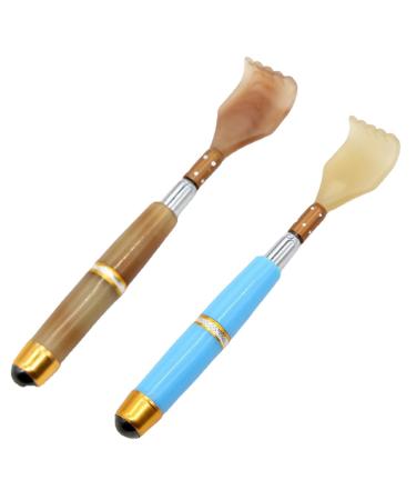 DCNIYT 2 Pack Extendable Stainless Steel Back Scratcher Telescopic Massager for Itching Relief (3)