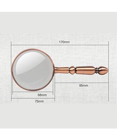 All Metal Handheld Magnifier HD Optical Magnifying Glass Bronze All Metal Old Man Reading Magnifier Good Times - Buy Online on GoSupps.com