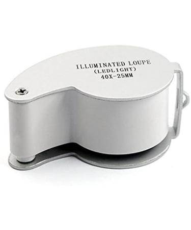 zutaa Jewellers Lens Glass Loupe 40X 25mm Eye Magnifier 2 LEDs Lights - Buy Online on GoSupps.com