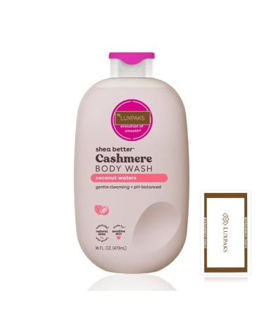 LuxPaks Skin Care Kit: Contains E.O.S. Cashmere Shower Gel Coconut Water Shea Better Hydration 473ml with Cleaning Cloth Luxpaks