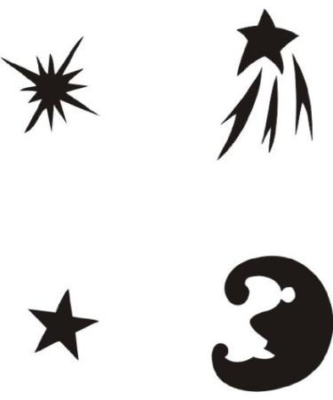 Eulenspiegel 108222 - Self-adhesive stencil set Stars