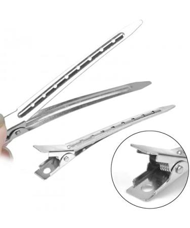 26Pcs Hair Sectioning Clips 3.5 inches Duck Bill Sectioning Clips Metal Curl Setting Section Hair Clips Professional Sectioning Clips for Barbershop Hair Salon Hairdressing Styling Salo(Silver) - Buy Online on GoSupps.com