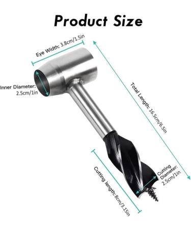 Bushcraft Survival Tool: Baowox Hand Auger Wrench for Settlers - Outdoor Wood Peg and Hole Maker with Holster (Brown) - Buy Online on GoSupps.com