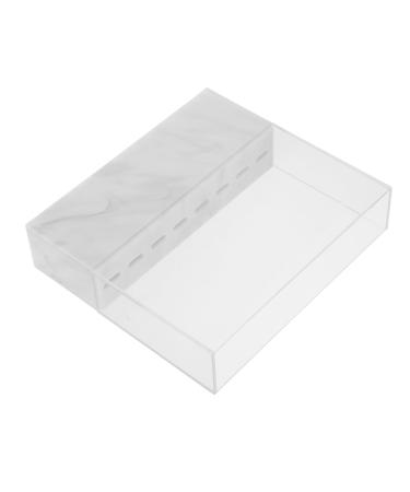 FRCOLOR Eyelash Tweezer Stand Lash Tweezers Spatula Holder Display Stand Lash Cluster Tweezers Makeup Brush Holder Eyelashes Extension Supplies Tweezers Display Rack White Acrylic 17.50X16.00X4.00CM