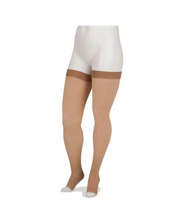JUZO 20-30 mmHg Basic Thigh OT Short Silicone Beige Size: V (4411AGSBSH14-V)