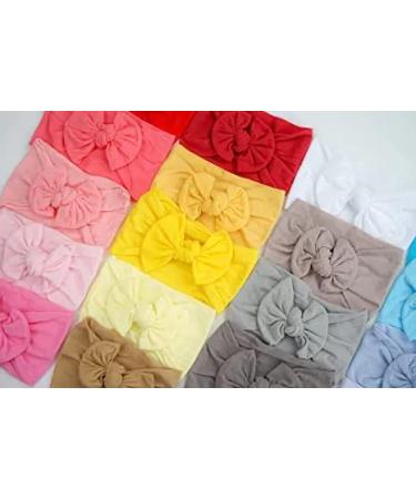 Midodo 25-Piece Soft Elastic Baby Headband Set | Newborn Turban Knot Hair Bands for Girls | Stretchable Nylon Accessories - Buy Online on GoSupps.com