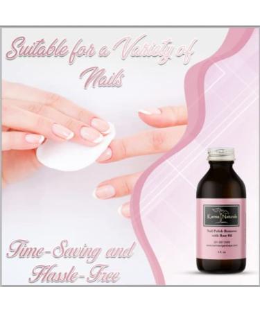Natural Nail Polish Remover with Rose Oil & Lavender | Non-Toxic Vegan Formula | Strengthens Fingernails | 4 fl. Oz - Buy Online on GoSupps.com