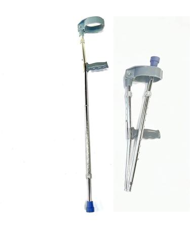 GHFTCCF Adult Crutches Medical Elbow Crutch Folding Aluminum Crutch Height Adjustable Telescopic Forearm Crutch Walking Crutch for Adult Youth Convenient Silver - Buy Online on GoSupps.com