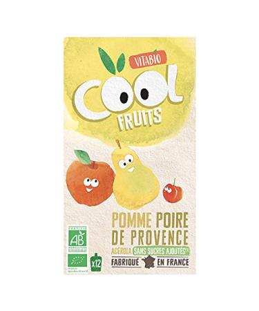 Vitabio - Cool fruits apple pear - fruit pouches - 12x90g - Sold per unit