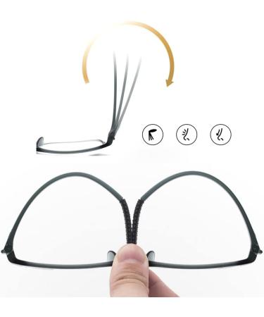 Buy Blue Light Blocking Reading Glasses - Radiation-Safe Gray Rectangular Glasses for Men & Women (1.0 Size) - Buy Online on GoSupps.com