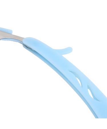 Professional Barber Single Razor - Stainless Steel Touch Up for Men | Eyebrows Chest Beard & Mustache Grooming Essential (No Blade Blue) - Buy Online on GoSupps.com