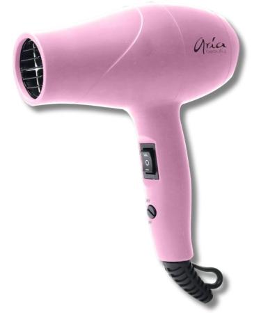 Aria Beauty Mini Travel Set Hair Dryer and Straightener Pink Dual Voltage Compact Includes concentrator and diffuser for blowdryer - Buy Online on GoSupps.com