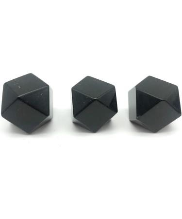 Specimen Natural Black Obsidian Crystals Stone Carved Polyhedron Shaped Smooth StoneCrystals Room DecorationStone Stone Crystal Reiki - Buy Online on GoSupps.com