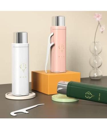 Portable Dental Floss Dispenser - 100 Refillable Floss Sticks Organizer for Tooth Cleaning (Green) - Best Automatic Dental Care Solution - Buy Online on GoSupps.com