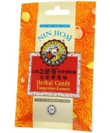Herbal Candy Tangerine Lemon - Fresh Breath - Herbal Candy Nin Jiom Tangerine-Lemon - Pack of 5 x 20g Packs - Buy Online on GoSupps.com