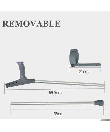 Non-Slip Adult Forearm Crutch(Pair) Height Adjustable Arm Cuff Crutch Lightweight Aluminum Alloy Portable Elbow Walker Interesting Selfless dedication - Buy Online on GoSupps.com