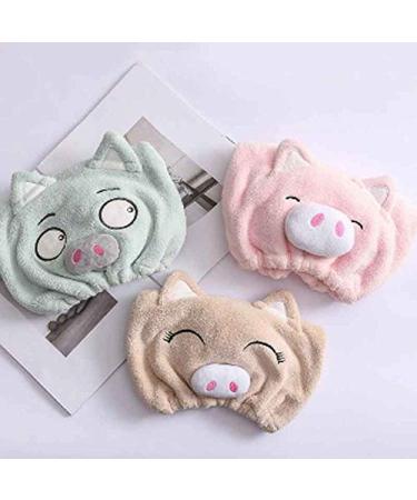 Cute Cartoon Pig Hair Turban Cap | Quick-Dry Microfiber Shower Bonnet for Girls | JoJo's Bizarre Adventure Black Edition - Buy Online on GoSupps.com
