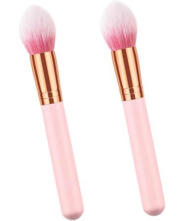 WOONEKY 2pcs Cosmetics Brush Makeup Powder Brush Makeup Brush Concealer Brush Cosmetic Brush Wooden - Buy Online on GoSupps.com