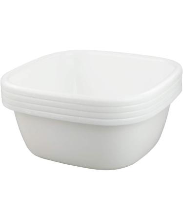 Yarebest 12 Quart Plastic Basin Set of 4 Wash Bin Dishpan White - Buy Online on GoSupps.com